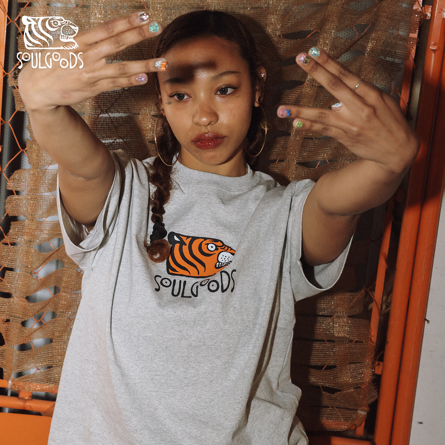 SOULGOODS灵魂虎官方 经典虎头LOGO印花短袖T-Shirt男女同款26SS