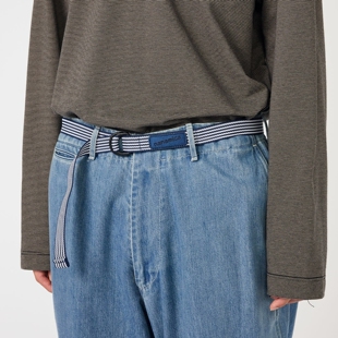 现货授权nanamica Stripe Tech Belt 条纹D型环腰带26SS