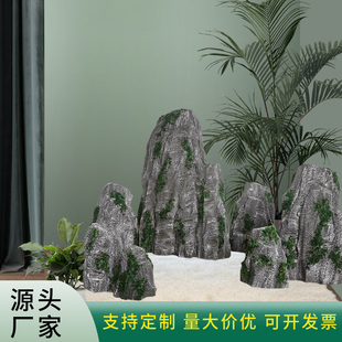 饰布置橱窗 苔藓假山泡沫石头仿真假石头道具舞台演出影视剧造景装