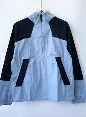 光雨体育-Adidas 三叶草男子潮流梭织连帽防风运动夹克外套H09103