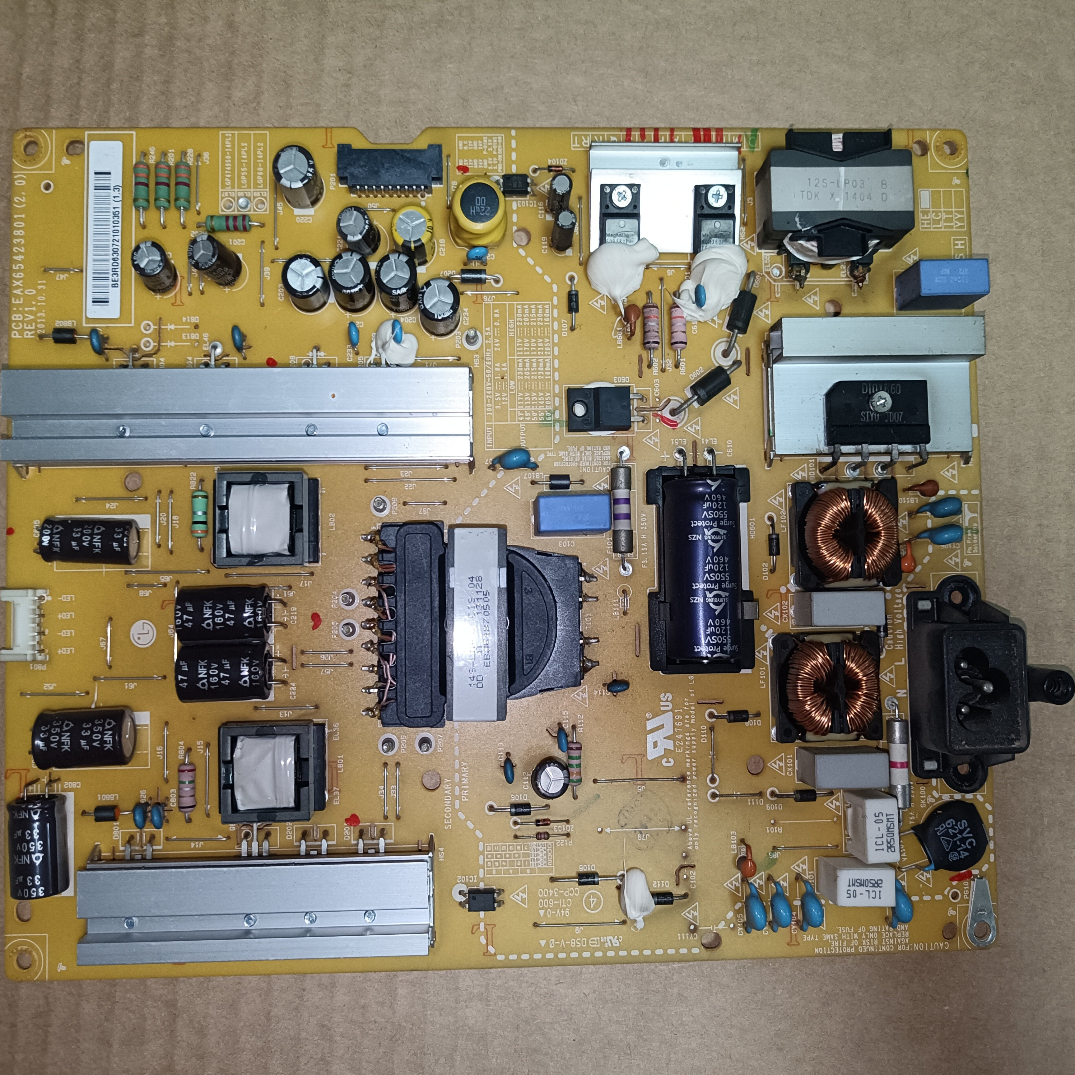 原装LG 55LY340C-CA 55GB5800-CB电源板EAX65423801 LGP55-14PL2