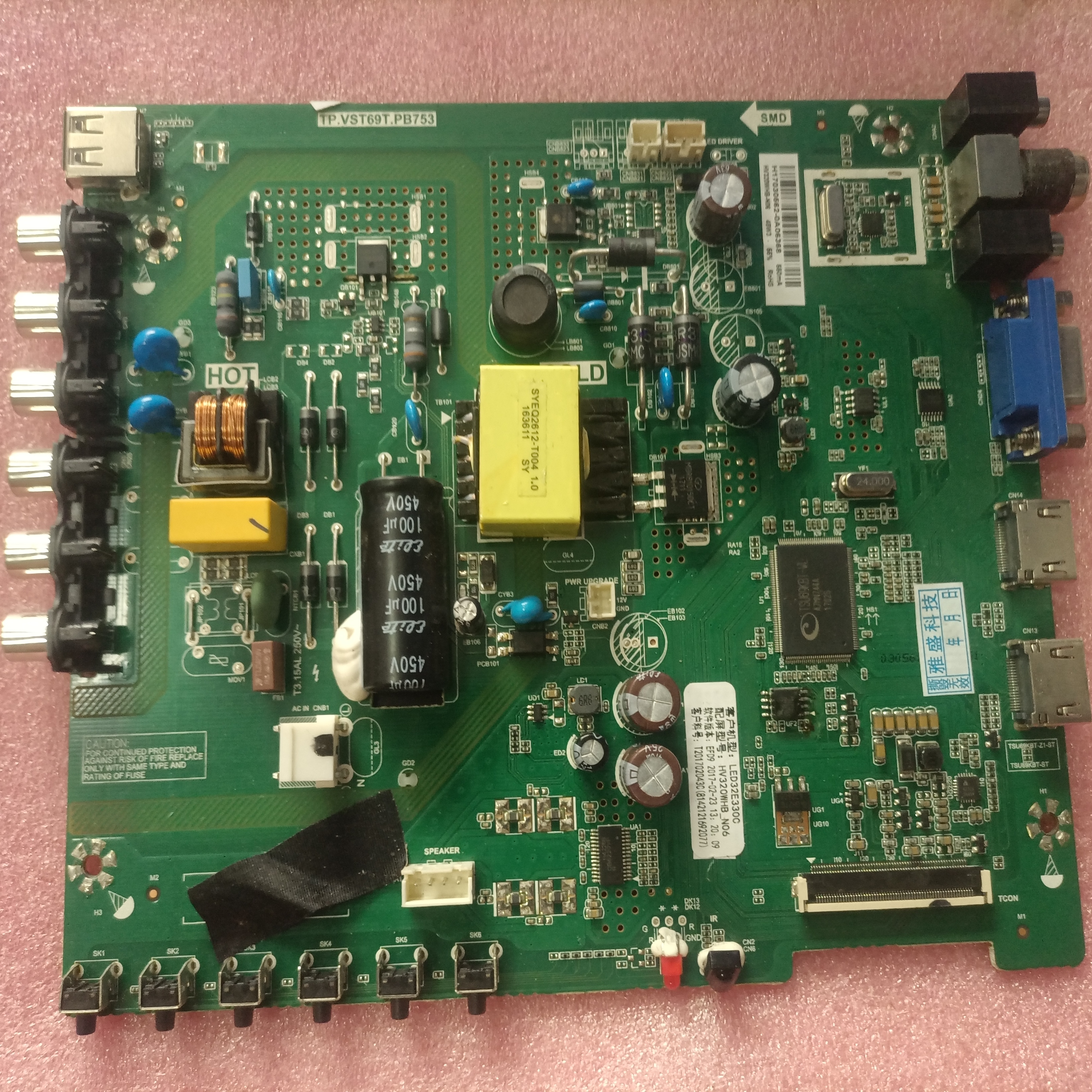 康佳LED32E330C 32G2600 主板TP.VST69T.PB753屏HV320WHB-N86