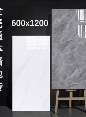 佛山通体大理石瓷砖600x1200现代简约客厅灰白色地板砖大板墙面砖