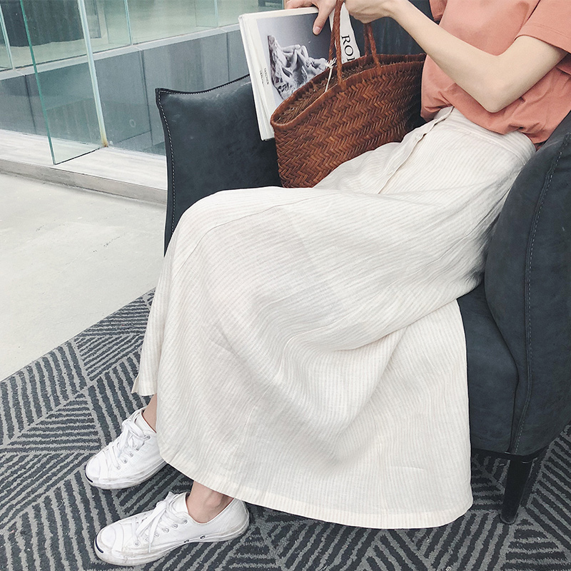 夏麻料半身裙港味中长款高腰显瘦裙子|ruв категории Женская одежда, юбка - от Buy2taobao.com для оказания профессиональной услуги покупки агента Taobao