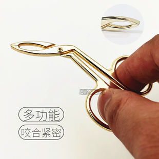 镊子眉夹拔毛修眉毛夹小钳子拔胡子须神器男士假睫毛工具金色弯夹