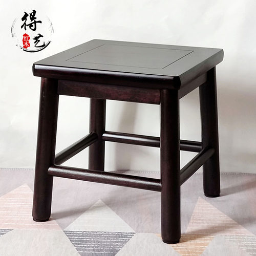 实木小方凳黑胡桃色家用换鞋凳