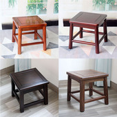 中式 凳 家用实木矮凳现代红木四方凳黑檀花梨木客厅榫卯小板凳换鞋