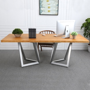 书桌会议桌实木长桌简约办公桌现代创意老板桌电脑桌椅洽谈工作台