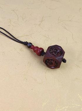 雷击枣木四神兽古典钥匙扣复古文艺平安招财实木小众设计随身挂饰