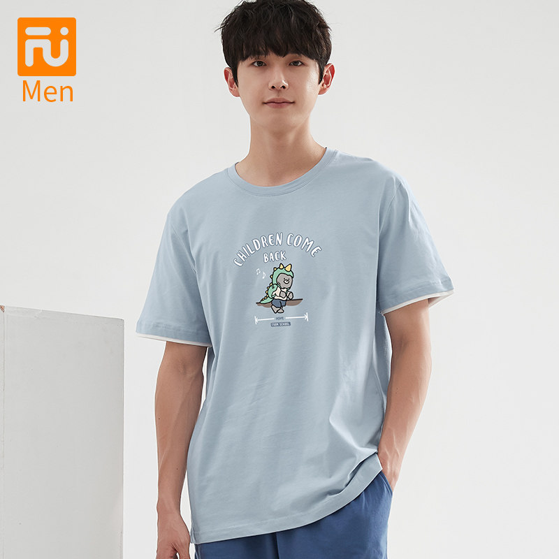 【奇遇記】新款運動t恤男潮印花純棉體恤初高中男學生男裝上衣服在類目 男裝, T恤中 - 來自Buy2taobao.com提供專業的淘寶代購服務