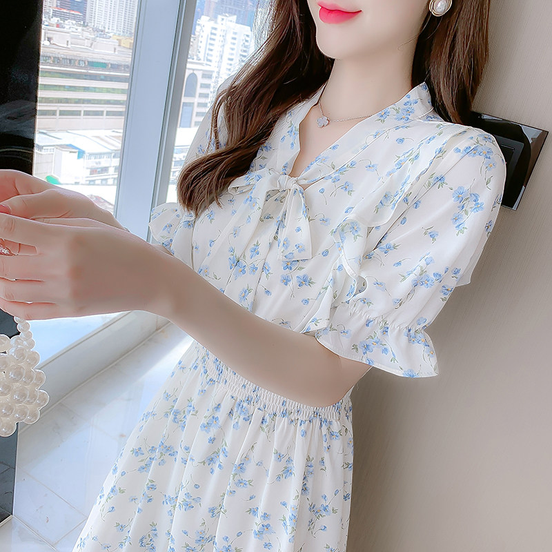 여름 외출용 수유복 러플 잔바람 쉬폰 미드기장 슬리밍 핫맘 산후 수유복