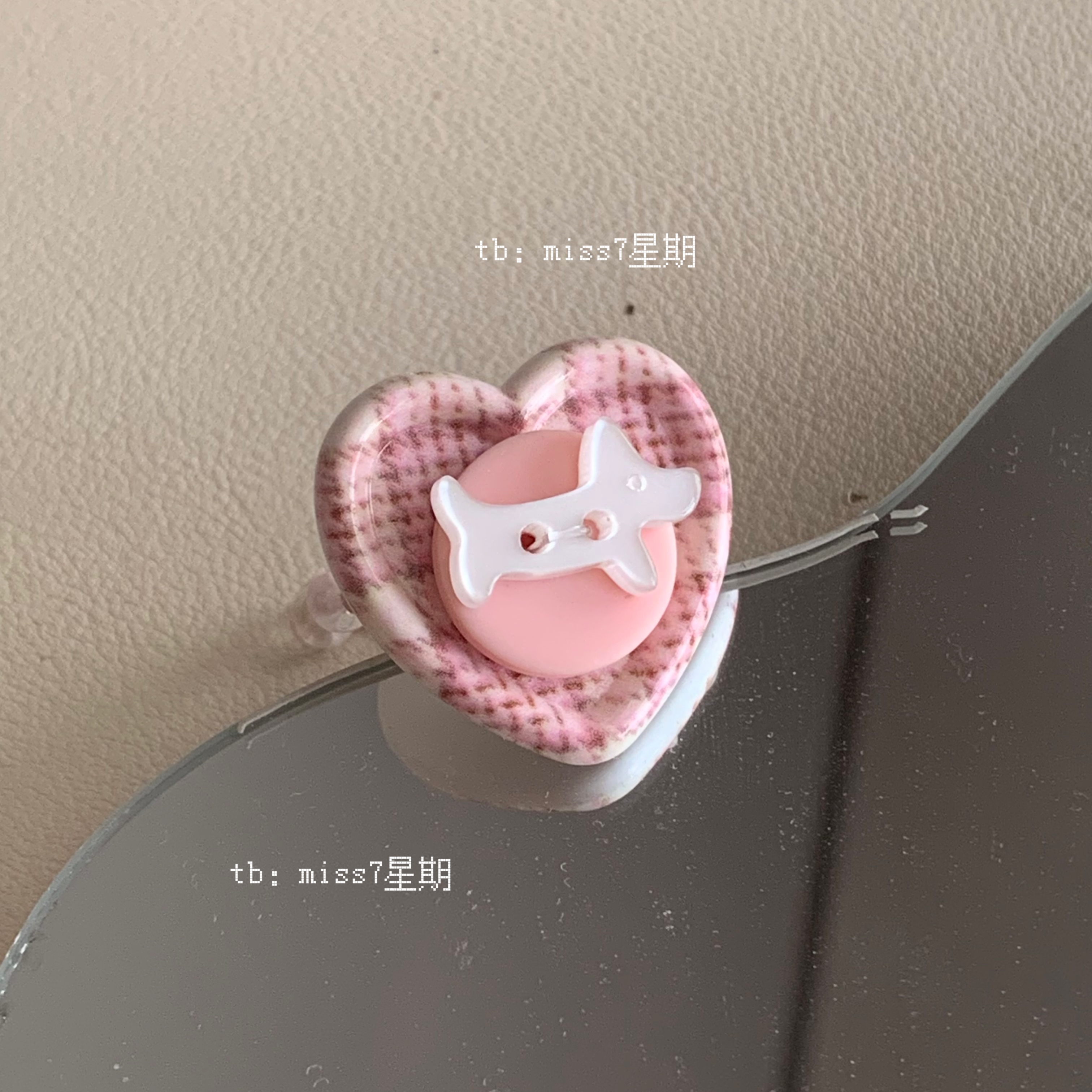小狗乱撞｜原创小众设计ins可爱复古y2k甜酷少女心小狗纽扣戒指