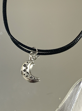 月亮｜原创小众ins个性酷百搭日常星星月亮合金吊坠钛钢项链