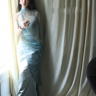 晨拍礼服女新娘法式高级感轻婚纱礼服小众抹胸生日晚宴敬酒服长裙