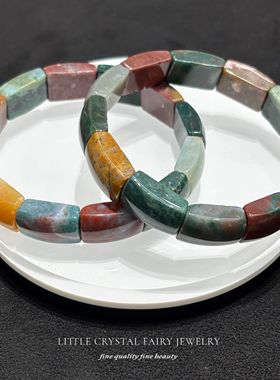 天然水草玛瑙镯手牌手链可diy原创水晶饰品复古外贸礼物外贸首饰