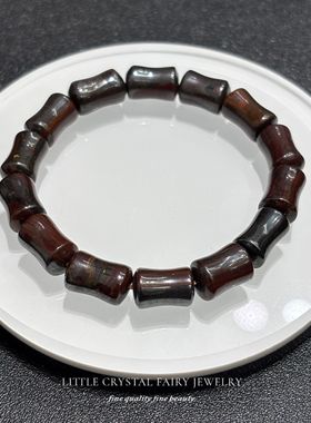 天然铁舒桶珠手串手链可diy原创水晶项链材料串珠小众外贸款首饰