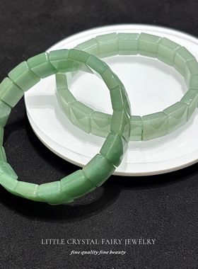 天然东陵玉手牌排手链可diy原创水晶饰品复古礼物外贸小众首饰