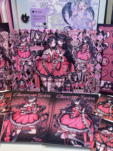 MaRuko小丸籽原创人物贴纸双姝姐妹手账拼贴装饰素材咕卡背卡diy