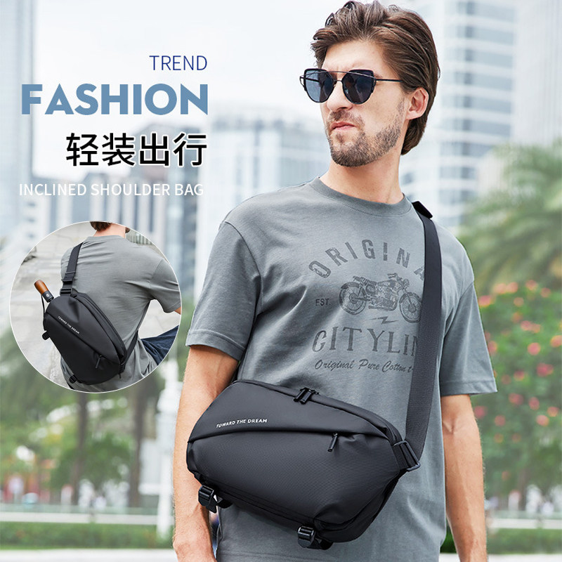 男士牛津布胸包单肩斜挎包百搭潮牌斜背包运动挎包防泼水出行小包