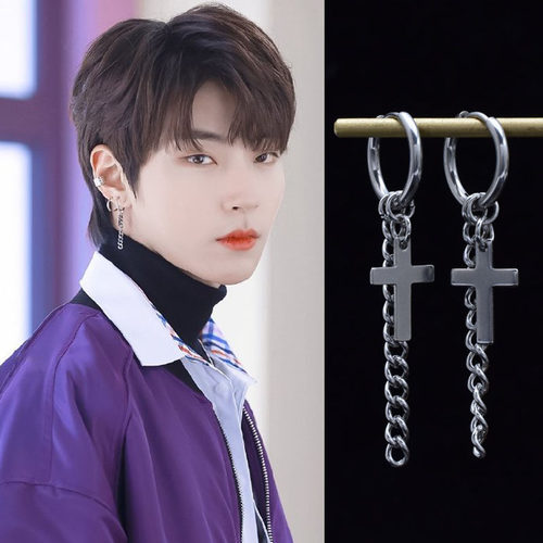 女神降临黄寅烨韩同款男ins耳环