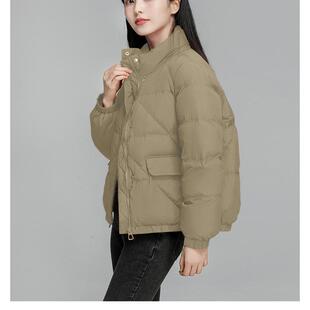 立领小个子棉服女短款2024新款韩版宽松洋气棉衣面包服外套棉袄潮