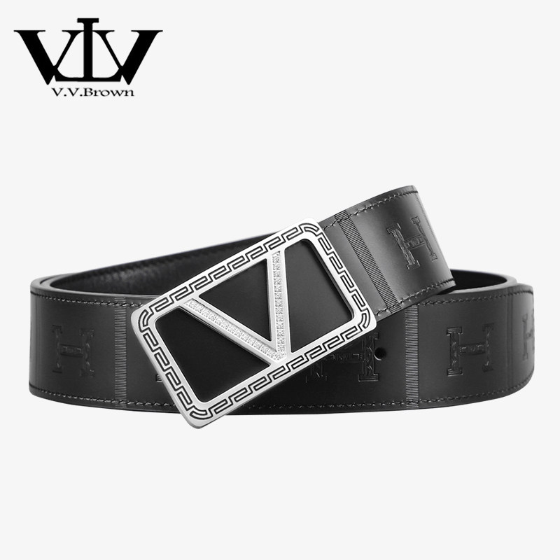 v.v.brown新款男士皮带真皮皮带