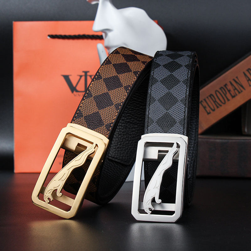 VVBROWN意大利品牌男士正品自动扣皮带中青年高档轻奢真皮裤腰带