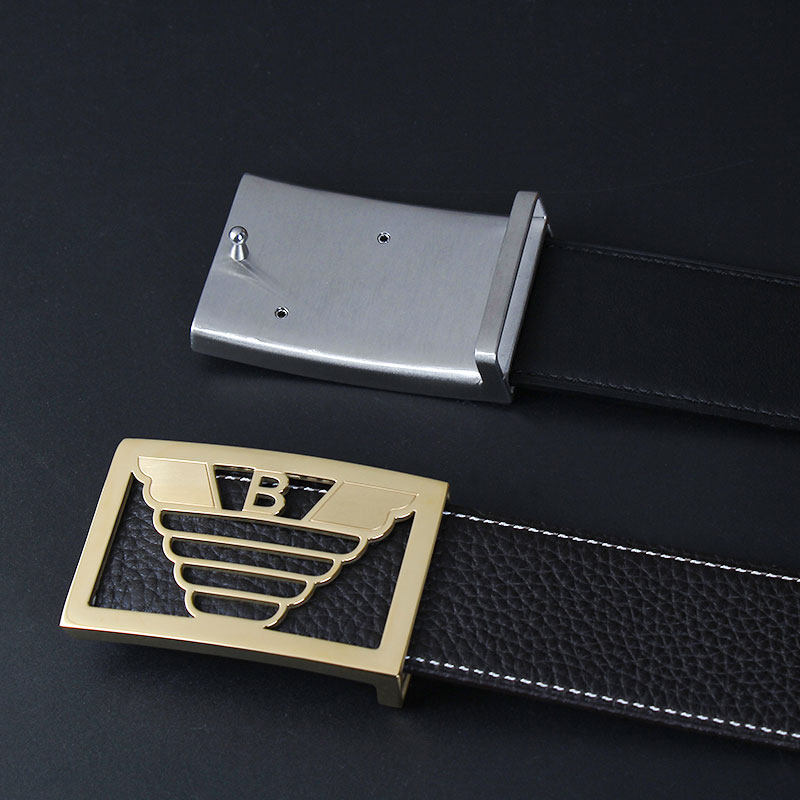 VVBROWN正品真皮皮带男双面头层牛皮中青年原创男士商务休闲腰带