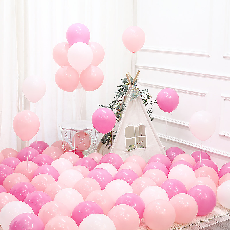 网红马卡龙气球儿童生日场景布置粉色彩色系周岁装饰派对汽球布置,节庆用品/礼品,气球,淘宝优惠券,粉丝福利购,淘宝优惠卷