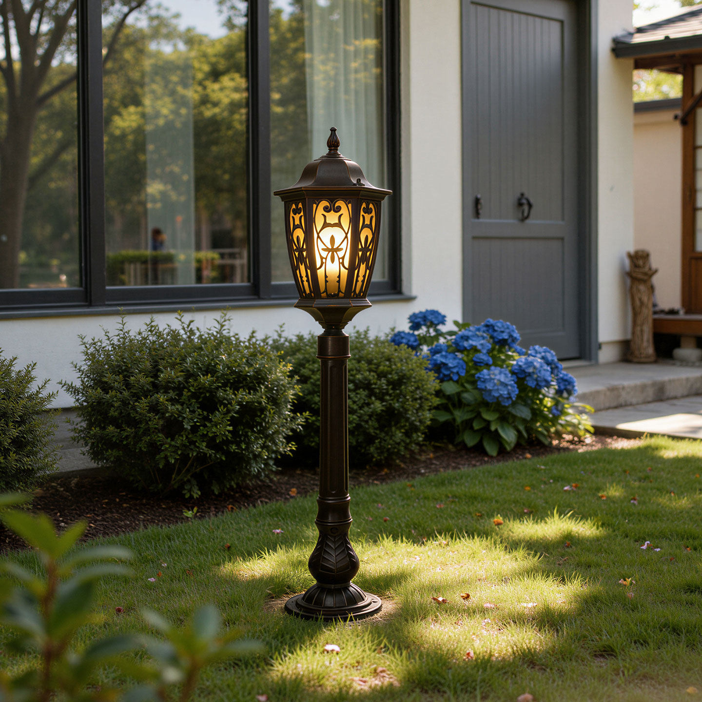 复古欧式庭院灯LED户外防水别墅花园装饰灯具落地式景观灯