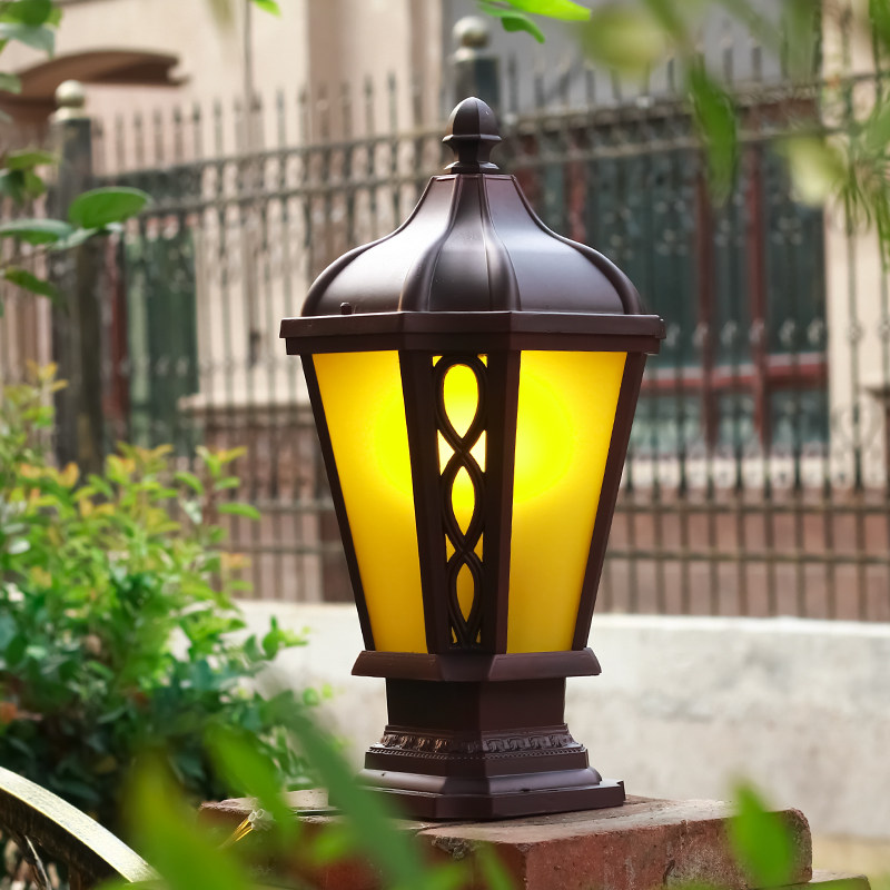 裕见 柱头灯围墙灯墙头灯欧式门柱灯户外灯阳台柱子灯室外立柱灯