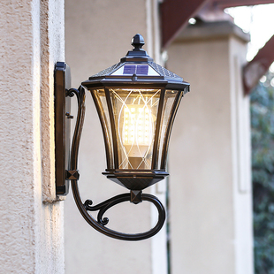 欧式 户外壁灯防水外墙庭院灯室外花园复古过道阳台大门灯太阳能灯
