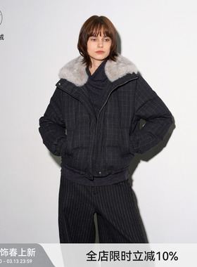 【暖绒格调】BiLLconch新鸭绒复古羽绒服羊毛混纺毛领保暖外套冬