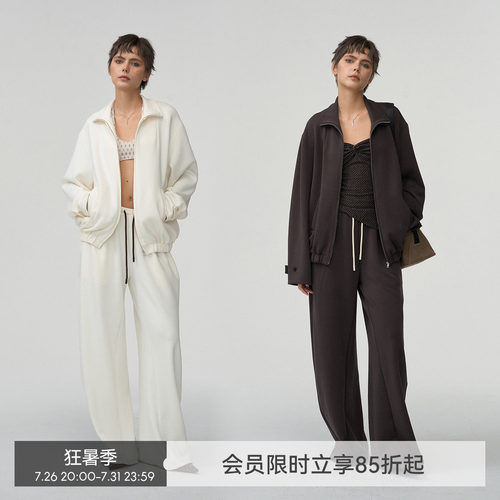 【MILK SKIN】BiLLconch莫代尔棉水洗外套牛奶棉皮质宽松卫衣秋季
