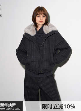 【暖绒格调】BiLLconch新鸭绒复古羽绒服羊毛混纺毛领保暖外套冬