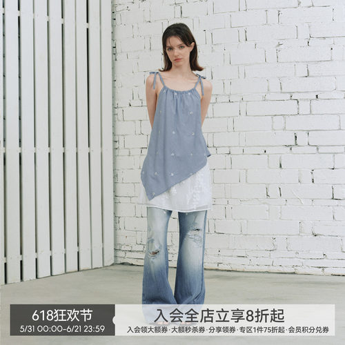 蔚蓝船舵钉珠连衣裙女