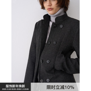 100%羊毛内里毛呢外套收腰显瘦西装 BiLLconch 外套女 赫本记忆