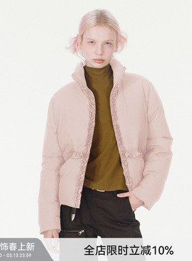 【褶皱设计】Berlinconch90白鸭绒短款羽绒服女保暖外套高级感