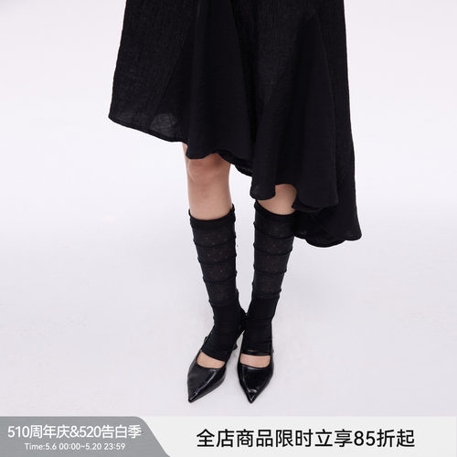【足尖协奏曲】BiLLconch复古肌理感堆堆袜套针织拼接中筒腿套女