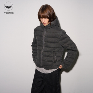 BiLLconch重工水洗排骨羽绒服宽松廓形90白鸭绒外套 酵洗排骨