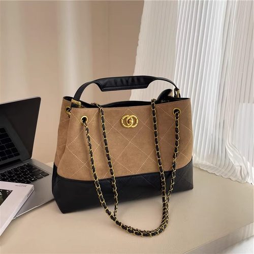 左杏2025新款小香风菱格链条包