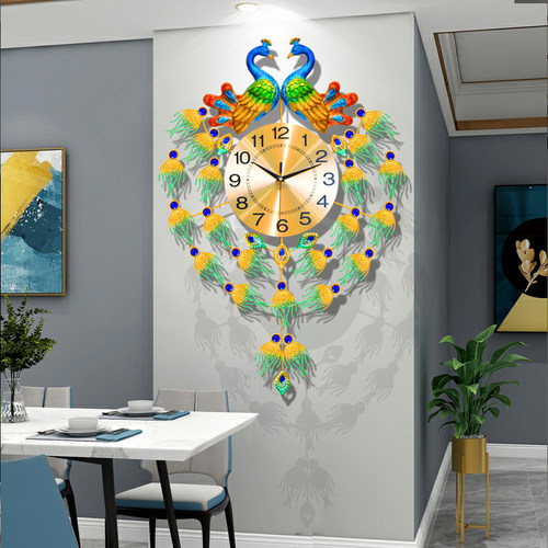 客厅孔雀奥舰金属铁艺圆形现代