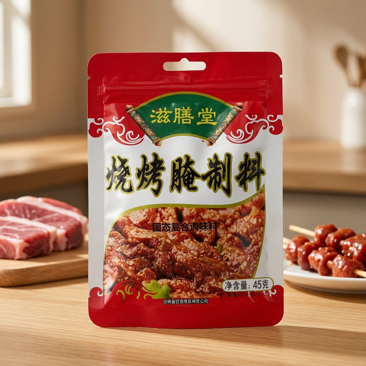 【全店任意10件包邮】滋膳堂烧烤腌制料45g家用烧烤烤肉腌料袋装