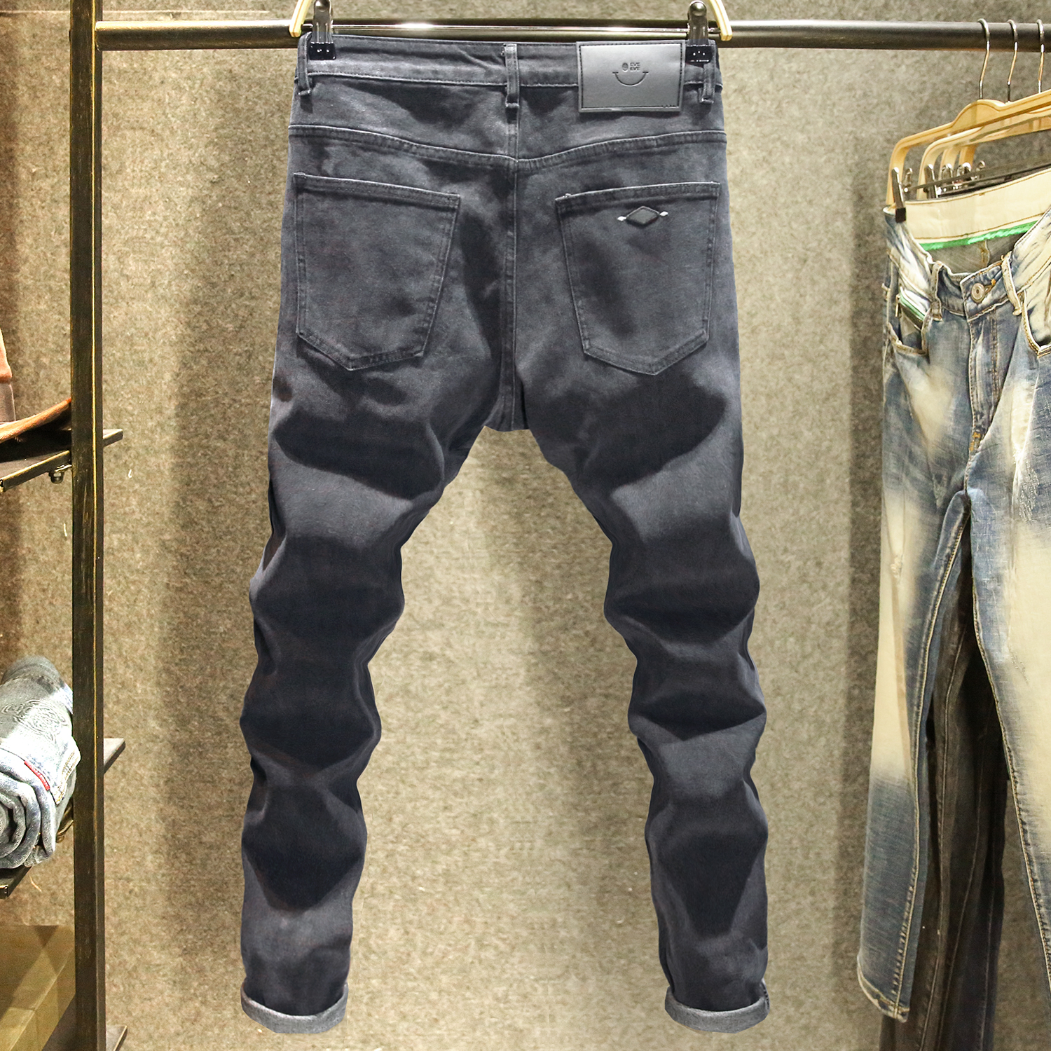 黑色牛仔裤男款青年简约休闲百搭