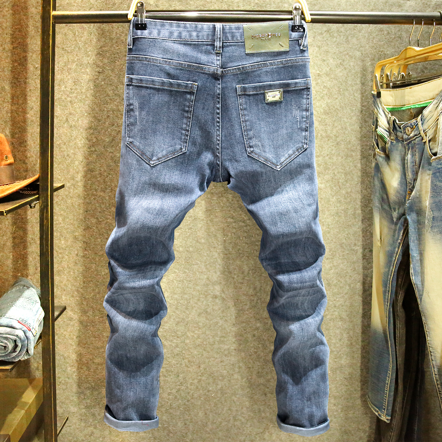 高端舒适弹力牛仔裤2024新款秋季