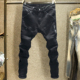 男款 百搭长裤 黑色修身 子男春季 弹力小脚裤 潮牌ins高街机车牛仔裤