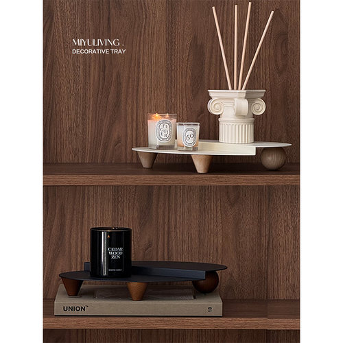 中古风香薰托盘复古铁艺装饰