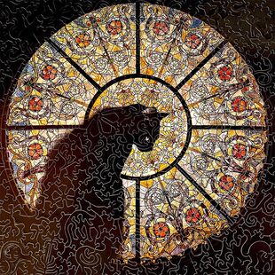 教堂猫拼图Cathedral Cat异形372片木质有框生日情人节礼物玩具