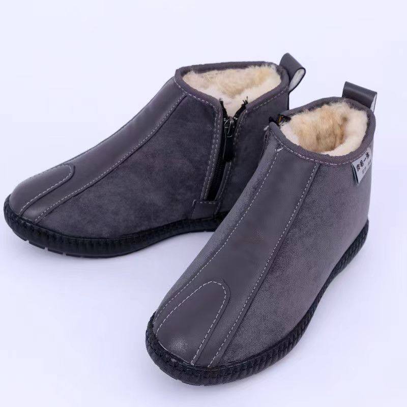 冬季新款羊皮毛一体加厚保暖拉链款男女同款雪地靴,流行男鞋,时尚雪地靴,淘宝优惠券,粉丝福利购,淘宝优惠卷