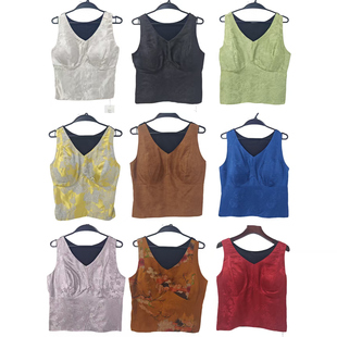 【孤品-美背】顺德香云纱女背心百搭修身打底桑蚕丝背心G2310331